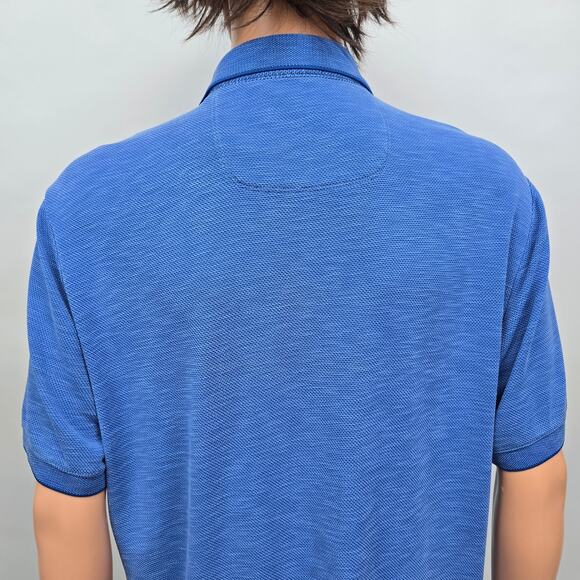 Tommy Bahama Island Zone Polo Palmetto Paradise Shirt Men L Blue Tencel Coolmax - Picture 9 of 12